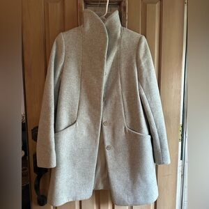 Aritzia Wilfred Light Gray Wool Coat